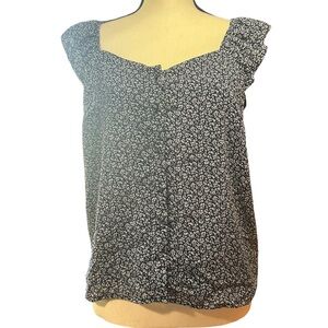 J. Crew sleeveless button up ruffle top